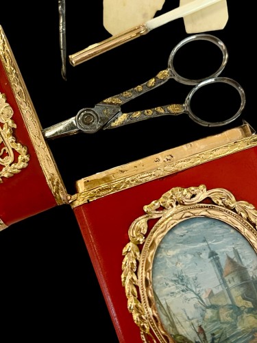 18th century - Souvenir Of Friendship Case In Lacquer And Gold, Louis XVI Period