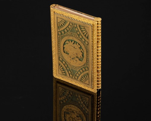 Antiquités - Note Book In Eglomised Glass, Charles X Period