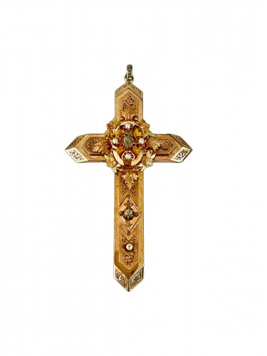 Grande croix en or d'époque Napoléon III