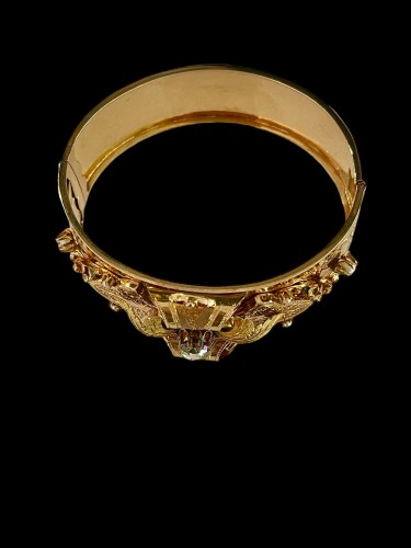 Colored Gold Bracelet  Bangle From The Napoleon III Period - 