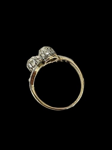 Toi Et Moi Diamond Belle Epoque Ring - Antique Jewellery Style Art nouveau