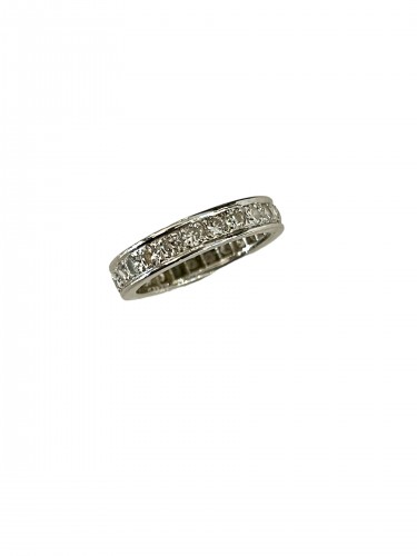 American Wedding Ring In Gold And Diamonds - Antique Jewellery Style 50