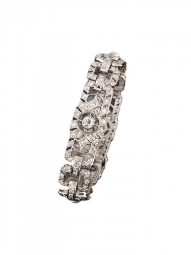 Bracelet Ruban en platine, or et diamants
