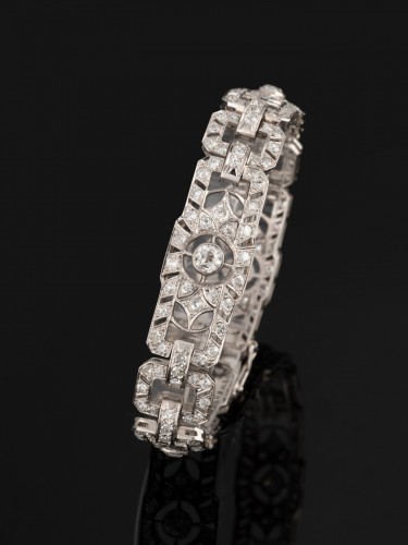 Bijouterie, Joaillerie Bracelet - Bracelet Ruban en platine, or et diamants