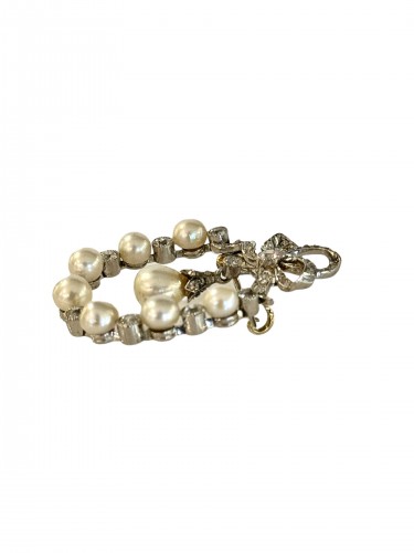 Belle Epoque, natural pearls and diamonds brooch - 