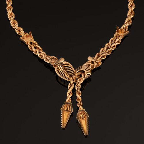 Gold And Diamond Necklace Circa 1950 - Antique Jewellery Style 50