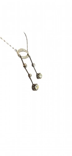 XXe siècle - Collier dit Négligé en or et diamants