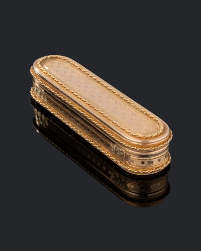 Charles Le Bastier - Oblong Snuffbox In Colored Gold  - 