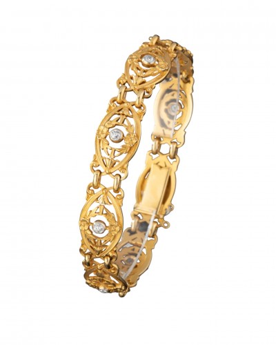 Gold And Diamond Bracelet 19 th century