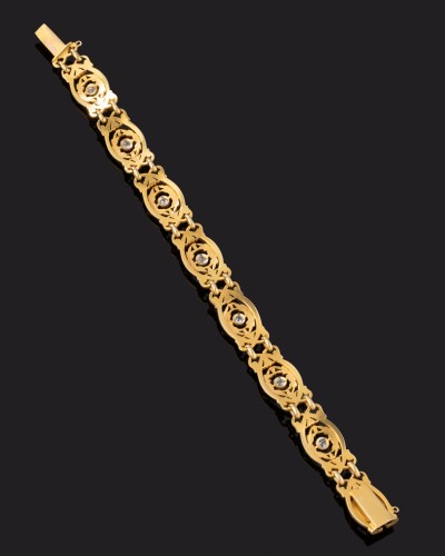 Gold And Diamond Bracelet 19 th century - 
