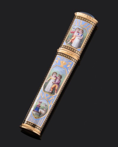 Gold And Enamel Case From The Late 18th Century - Objects of Vertu Style Directoire