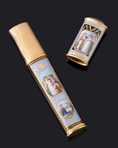 Gold And Enamel Case From The Late 18th Century - Directoire
