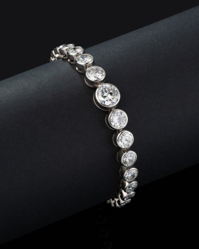 Bracelet rivière de diamants - Antique Jewellery Style Art Déco