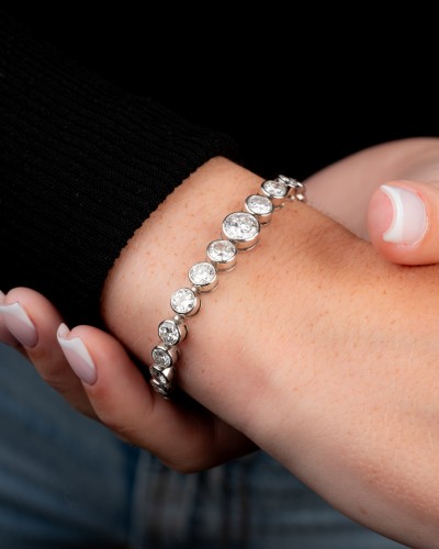 20th century - Bracelet rivière de diamants