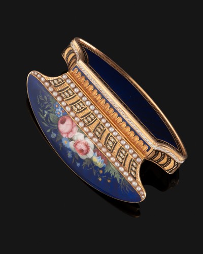 Vinaigrette en or et émail par Moulinié et Bautte - SeblAntic