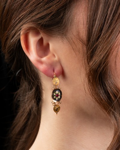 Paire de poissardes en or - Directoire