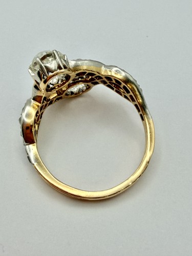 Antique Jewellery  - "toi Et Moi" Ring, Gold, Platinum, And Diamonds 
