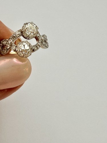 "toi Et Moi" Ring, Gold, Platinum, And Diamonds  - 