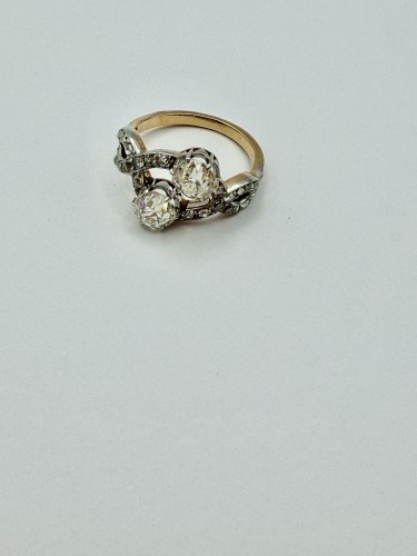20th century - "toi Et Moi" Ring, Gold, Platinum, And Diamonds 
