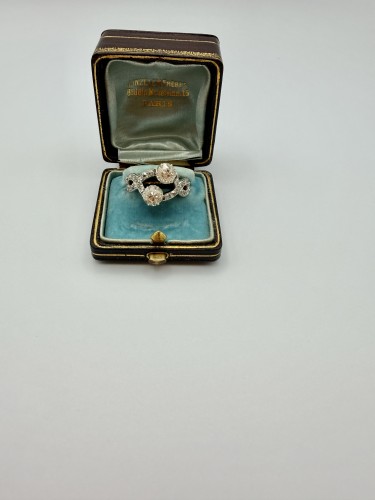 "toi Et Moi" Ring, Gold, Platinum, And Diamonds  - Art nouveau
