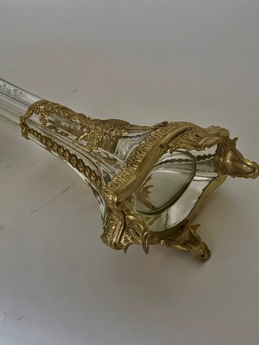 XIXe siècle - Baccarat - Paire de grands soliflores en cristal et bronze doré
