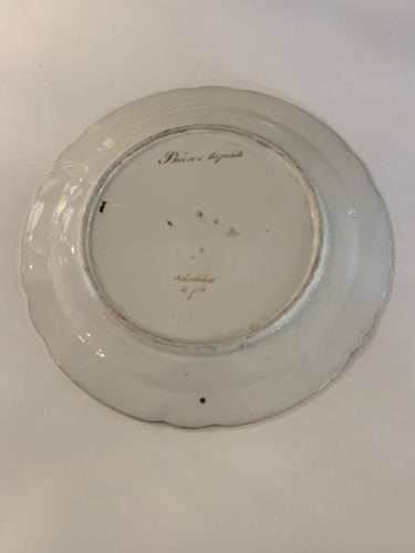 XIXe siècle - Assiettes en porcelaine de Paris par Rihouet et Schoelcher