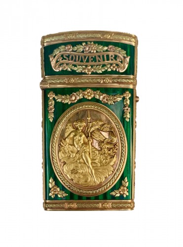 Carnet de Bal en or et émail d'époque Louis XVI