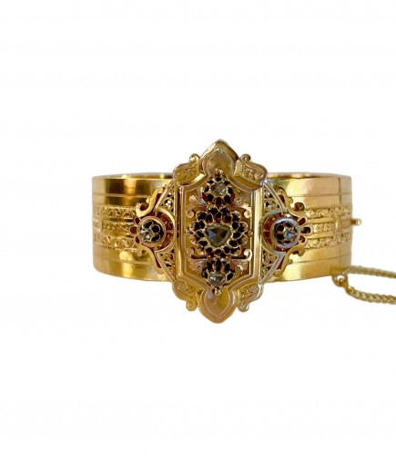 Bracelet en or et diamants époque Napoléon III