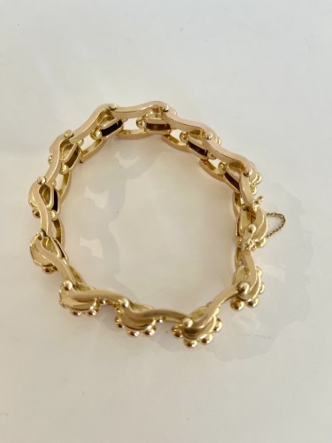 Bracelet &quot;Tank&quot; en or rose circa 1940-1950 - 