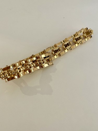 20th century - Bracelet &quot;Tank&quot; en or rose circa 1940-1950