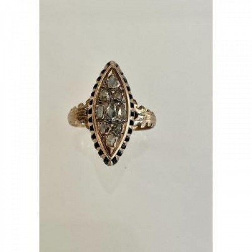 XVIIIe siècle - Bague marquise du XVIIIe siècle
