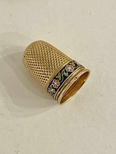 Charles X gold and enamel embroidery nécessaire set - Restauration - Charles X