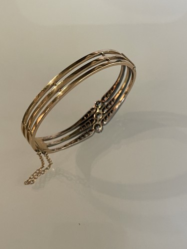 Antique Jewellery  - Napoleon III Gold Triple Bangle Bracelet