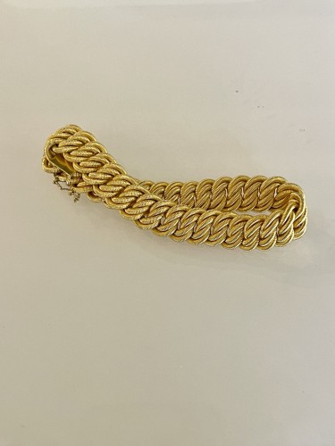 Bracelet "Passementerie" en or Napoléon III - Bijouterie, Joaillerie Style Napoléon III