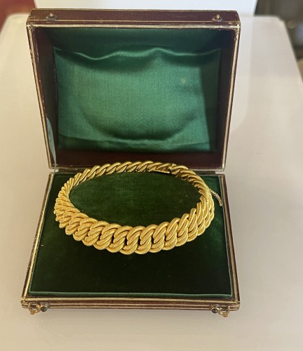 Bijouterie, Joaillerie Bracelet - Bracelet "Passementerie" en or Napoléon III