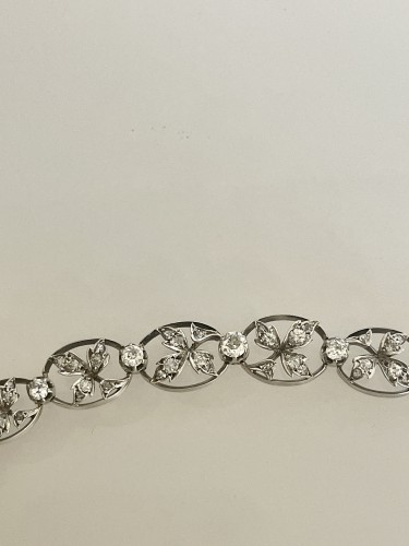Bracelet Belle époque en or et diamants - SeblAntic