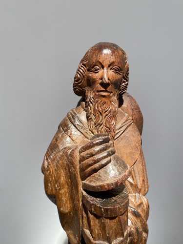 Religious Antiques  - King Melchior of the 3 Magi (Flanders, ca 1500)
