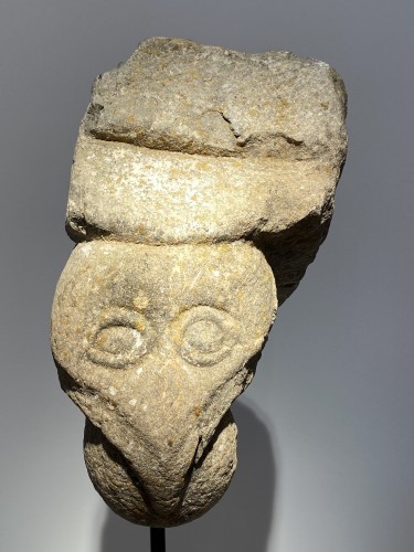 11th to 15th century - Romanesque Corbel with Mythical Bird’s Head (Spain, 12th cent)
