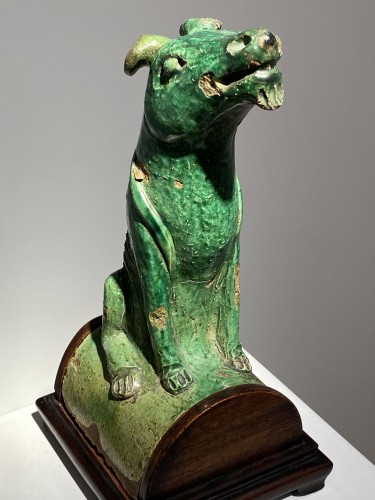 Asian Works of Art  - Wolfdog Roof Tile - China, Ming Dynasty 1368-1644