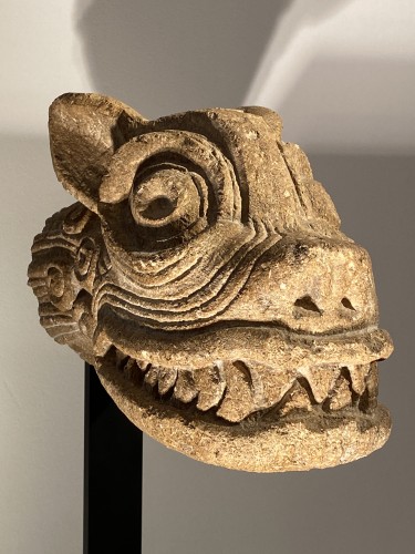 Sculpture Sculpture en pierre - Tête de monstre romane, Royaume-Uni XIIe siècle