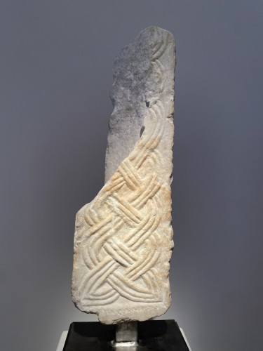 Middle age - Longobard Marble Fragment, Italy 8th century