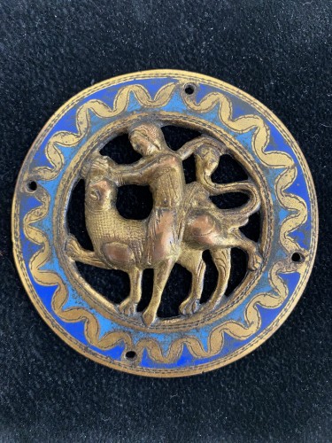 Antiquités - Médaillon Limoges, France XIIIe siècle