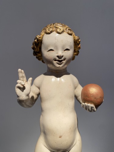 Religious Antiques  - Child Jesus as Saviour of the World - Mechelen/Malines, early 16th century