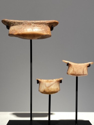 Tribal Art  - Three Inuit Labrets (Alaska, 19th century or older)