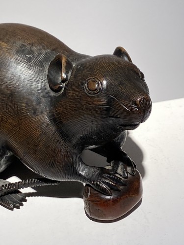 Rat en bronze, Japon vers 1900 - Arts d