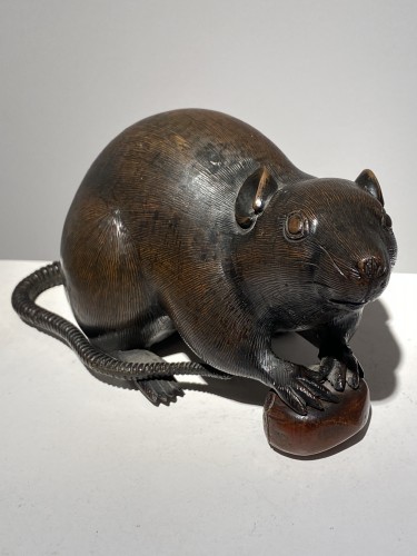 Rat en bronze, Japon vers 1900 - Seghers & Pang Fine Arts