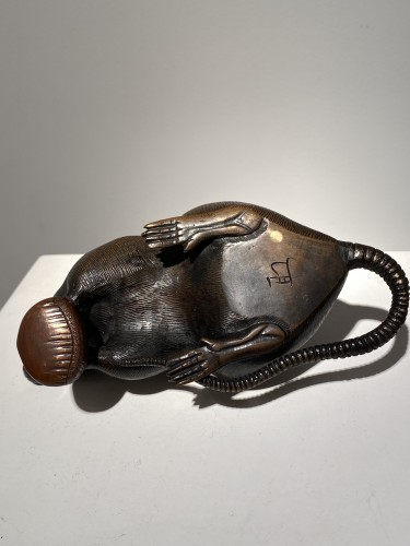 Rat en bronze, Japon vers 1900 - 