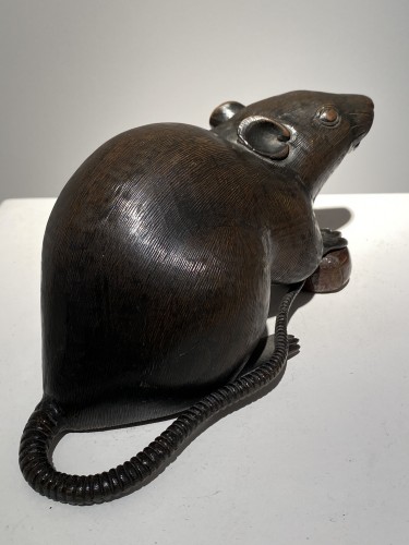 Antiquités - Rat en bronze, Japon vers 1900