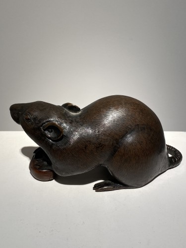 Antiquités - Rat en bronze, Japon vers 1900