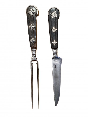 Louis XIII - A Hunter’s Cutlery set - Germany, 17th century